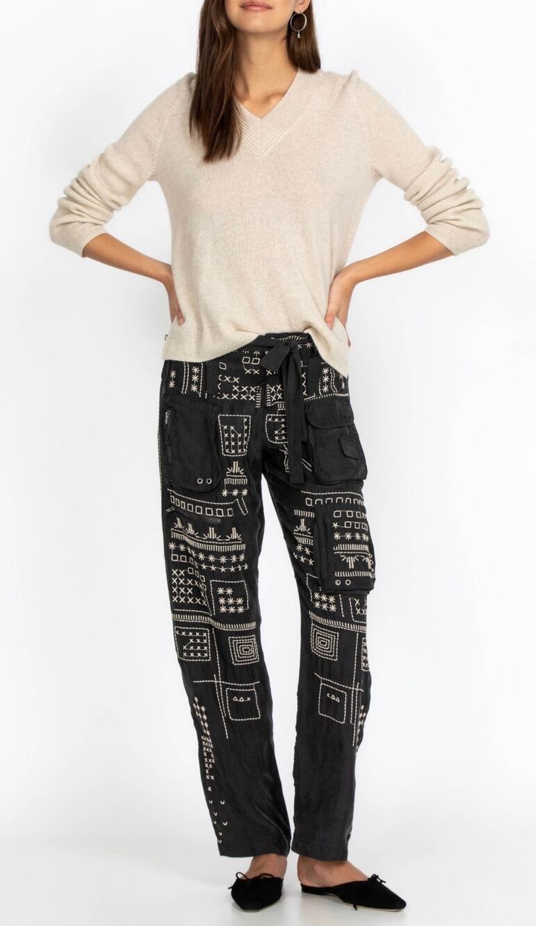 JOHNNY WAS BLAKE CARGO PANT Black Size 8